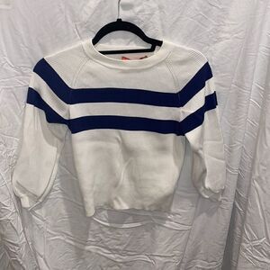 MANNING CARTELL navy and white top size M